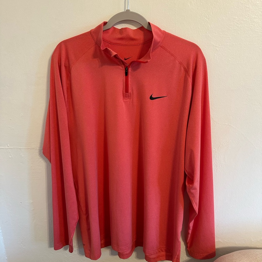 Nike Dri-FIT 1/4 Zip Pullover | Men’s | Long Sleeve | Red | XL